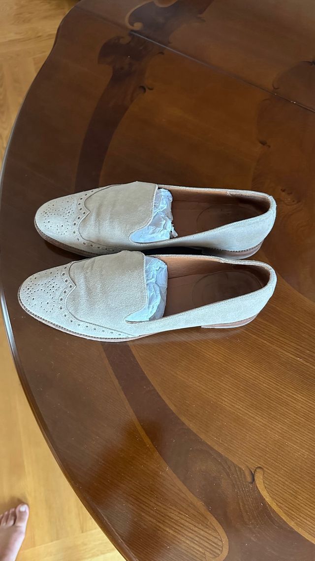 Zapatos Massimo Dutti beige, talla 39