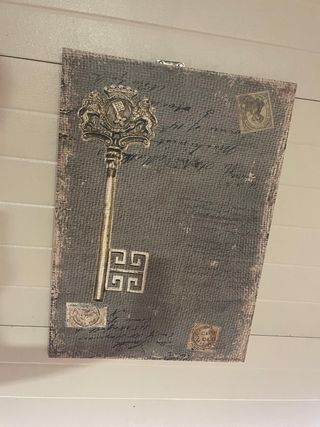 Cuadro decorativo llave vintage