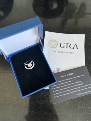 Anillo compromiso plata Moissanita