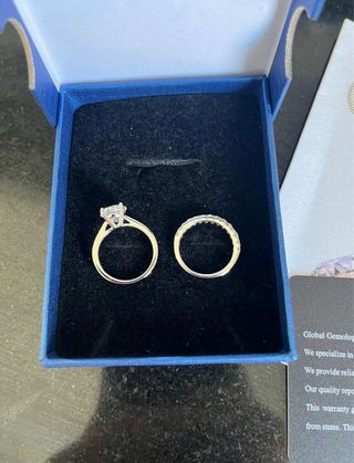 Anillo compromiso plata Moissanita