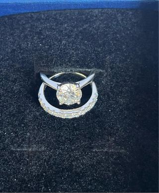 Anillo compromiso plata Moissanita
