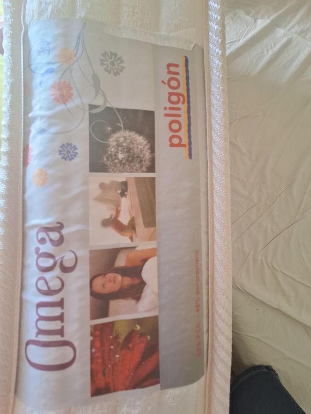 Somier lamas+colchon de muelles+ edredón y nordico