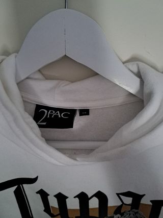 Sudadera  niño Tupac blanca 