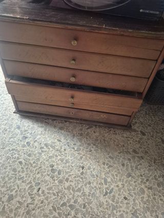 Joyero vintage grande  madera 3 cajones