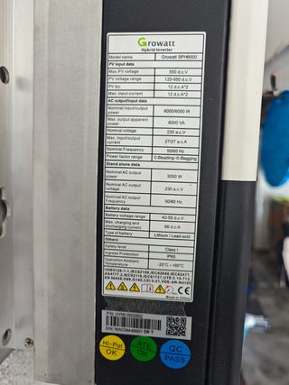 Inversor Growatt 6kw SPF6000 Hybrid