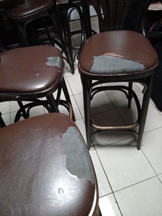 Taburetes y sillas madera marrón