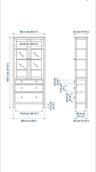 Vitrina Hemnes Ikea . el precio no es negociable .