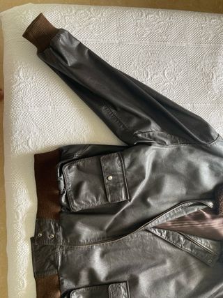 Cazadora cuero marrón XL USAF