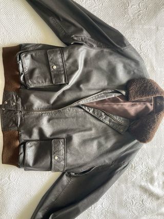 Cazadora cuero marrón XL USAF