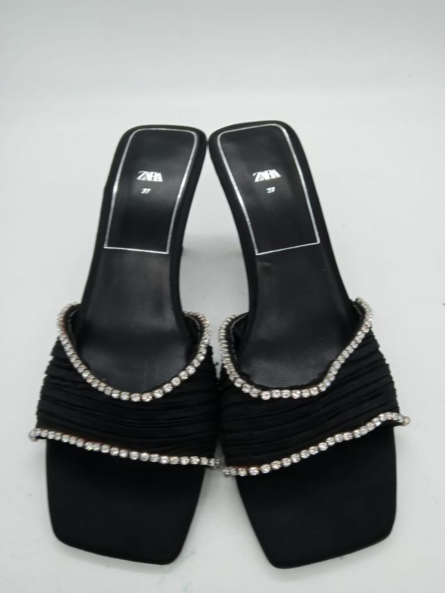 Sandali Zara neri con strass - n. 37