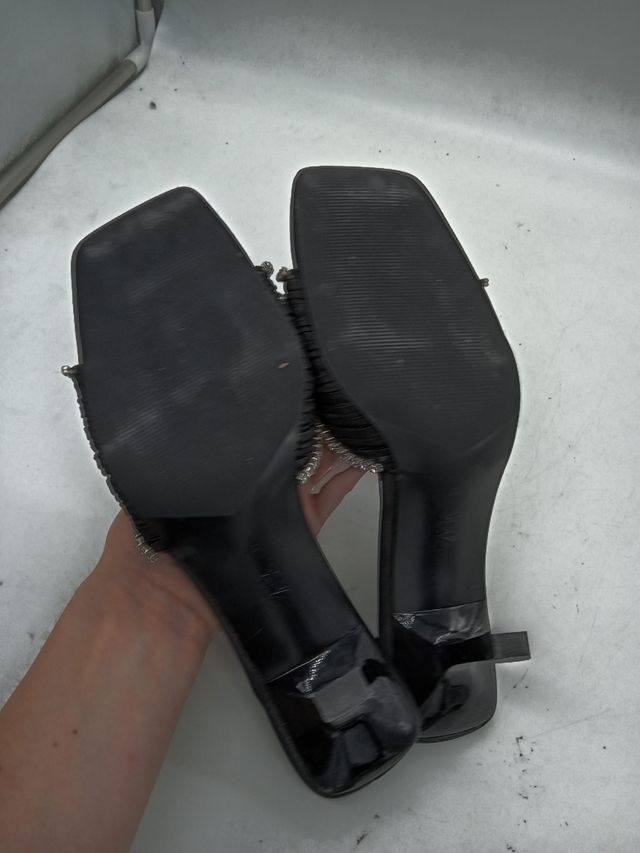 Sandali Zara neri con strass - n. 37