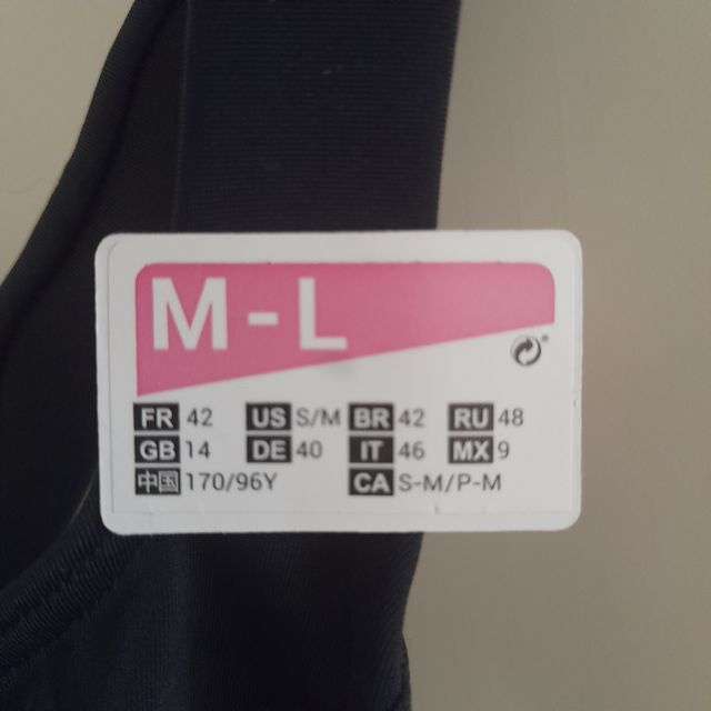 Costume piscina nero 2 pezzi M-L