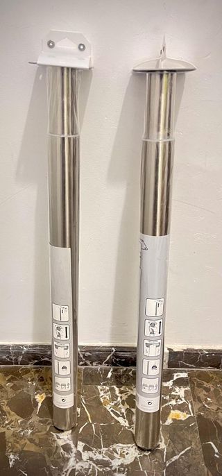 gambe da scrivania allungabili in acciaio inossidabile