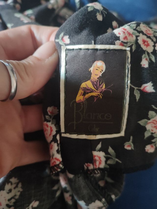 Vestido Flores Negro de la marca Blanco.