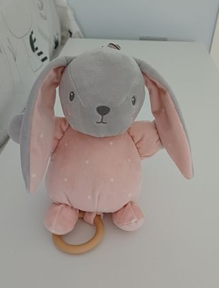 Juguete musical conejo+manta actividades bebé