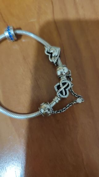 Pulsera Pandora plata azul 