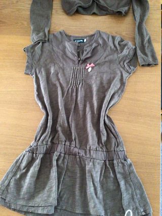 Vestido y chaqueta marrones niña 10-12 años