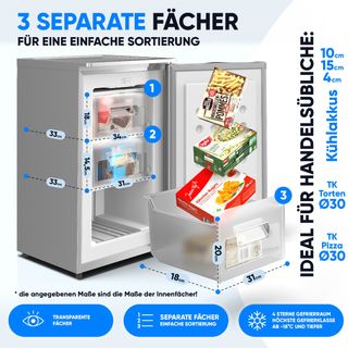 Congelador de 73L bajo consumo -18 grados 