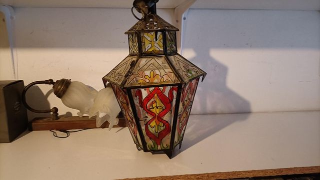 Farol colgante multicolor