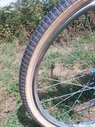 Bicicleta clásica azul