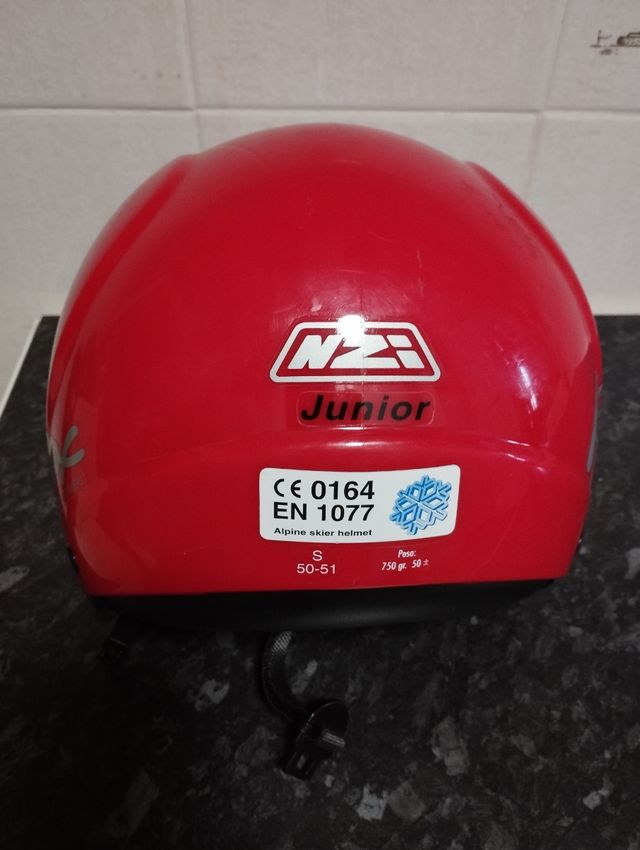 Casco esquí Nzi Junior rojo talla S