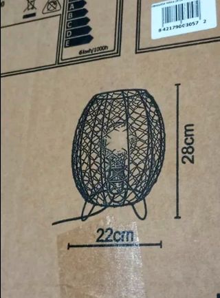 Lámpara de mesa metal negra