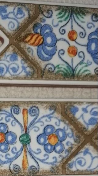 Cenefa cerámica vintage azulejo baldosa