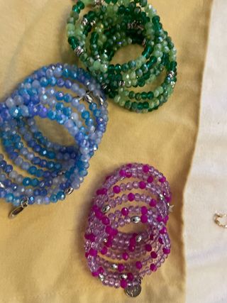 Braccialetti cristallo - Verde & Viola