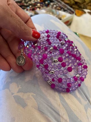 Braccialetti cristallo - Verde & Viola