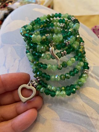 Braccialetti cristallo - Verde & Viola