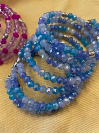Braccialetti cristallo - Verde & Viola