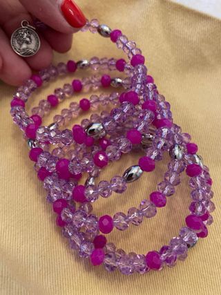 Braccialetti cristallo - Verde & Viola