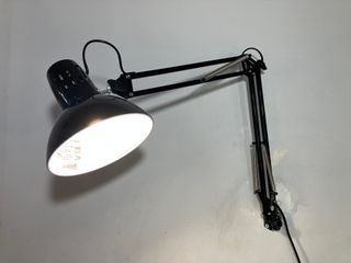 Lampada "tecnica" nero da parete/morsetto