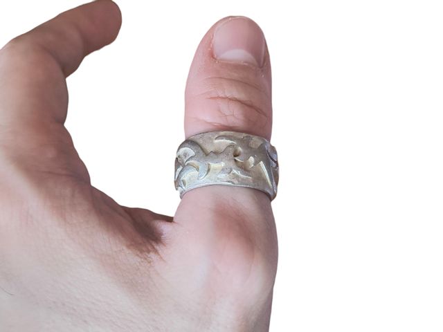 Anello Argento 925 Massiccio Artigianale Pollice