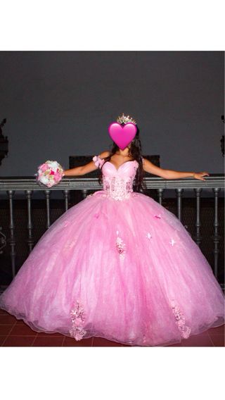 Vestido Quinceañera Rosa