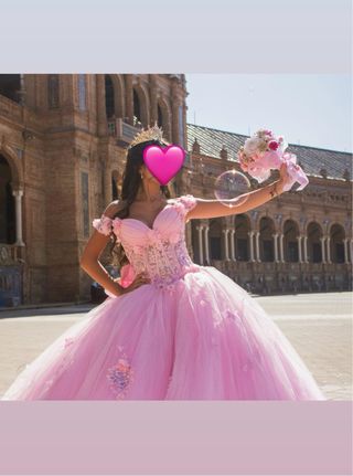 Vestido Quinceañera Rosa