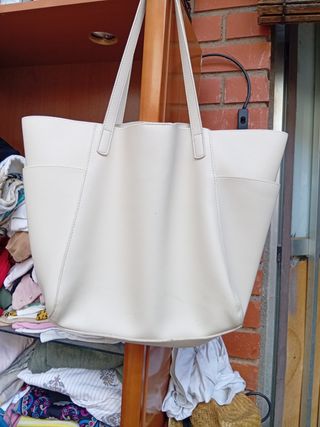 Bolso tote beige grande