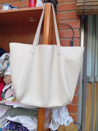 Bolso tote beige grande