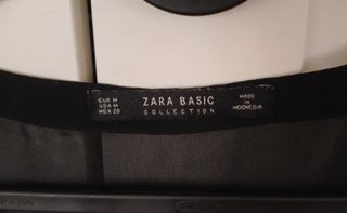 Blusa negra Zara Basic - Talla L