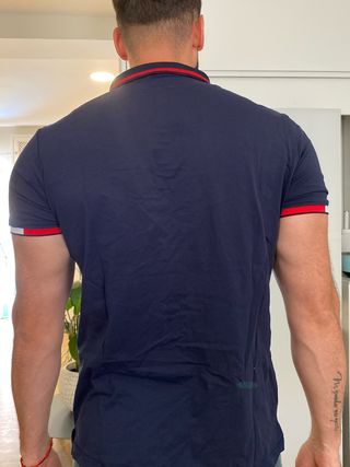 Polo Lacoste azul marino - Talla L