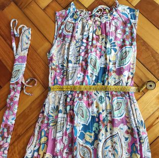Vestido de Verano largo estampado multicolor.