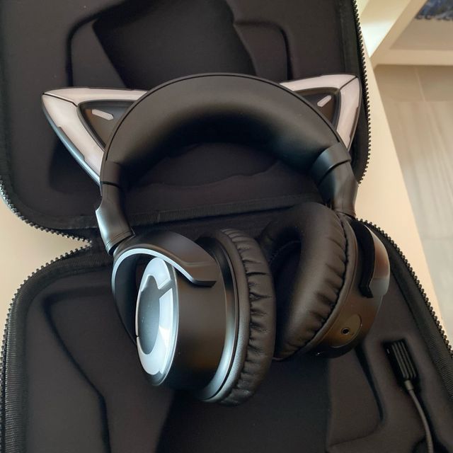 Auriculares Gato negros con luz