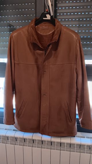 Chaquetón piel marrón - Talla XL