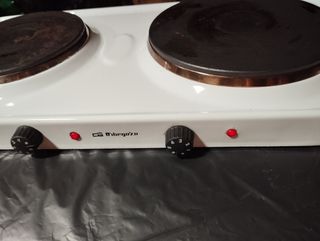 Hornillo  portátil Orbegozo 2 fuegos