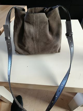 Bolso bandolera ante marrón