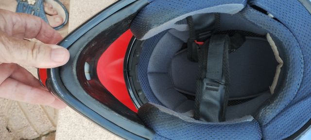 Casco motocross rojo