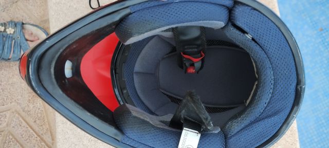 Casco motocross rojo