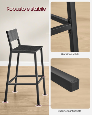 Sgabelli Cucina, Set da 2, Sgabelli Alti per Cucin