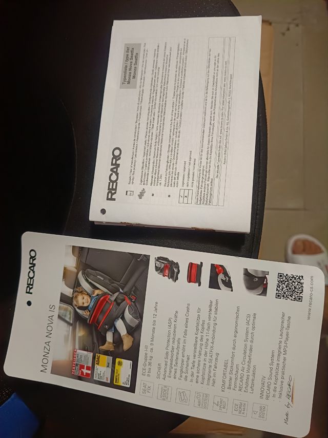 Silla coche Recaro Monza grupo 1-2-3