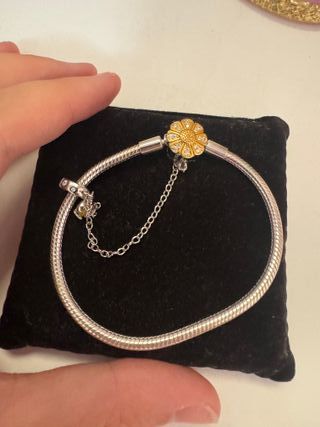 Pulsera compatible con Charm plateada brillante 92